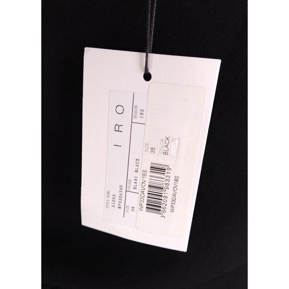 IRO Davov One-Shoulder Envelope Hem Dress Size 38 M Black NWT - Picture 10 of 15